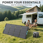400W Portable Solar Panel for Power Station, 23.5% High Efficiency ETFE Foldable Solar Panels Charger, Fast Installation with Kickstands, IP67 Waterproof for RV, Outdoor Camping, Off Grid Blackouts