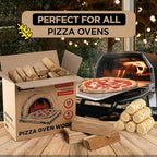 Pizza Oven Wood with Fire Starters, 12 lbs Kiln-Dried White Oak Logs (6 Inch) for Ooni, Solo Stove, Gozney – Low Smoke, Clean Split Firewood for Outdoor Cooking & Wood-Fired Pizza, Approx 800 cub.in.