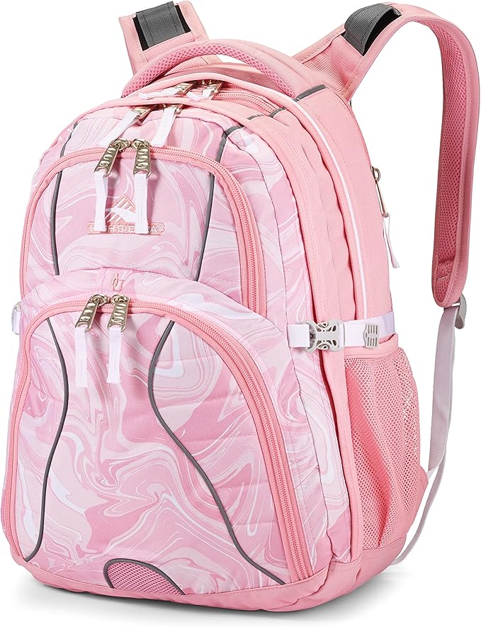 High Sierra Swerve Daypack, Pink Marble - Bubblegum Pink, One Size
