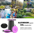 ALEVMOOM Upgraded 19.7" XXL Collapsible Stool with Cushion, Portable Telescoping Stool Capacity 1000lbs Heavy Duty Retractable Folding Chair for Adults for Camping Fishing Hiking BBQ