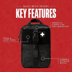 MY MEDIC MyFAK Standard Ifak First Aid Kit - 132 Life Saving Trauma and Medical Items - HSA FSA Eligible Survival Kit for Camping or Your Car - Black