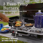 Coleman Classic 3-Burner Propane Camping Stove with InstaStart Ignition, Portable Cooktop with 3 Adjustable Burners & 28,000 BTUs of Power for Camping, Tailgating, Grilling, Hunting & More