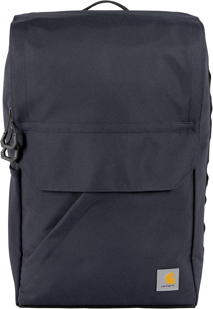 Carhartt 21L Top-Load Backpack, Durable Water Resistant Coated Canvas Base W/ 17" Laptop Sleeve, Bluestone