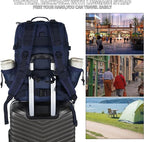 Sparklekle Military Tactical Backpack 45L 3 Day Assault Pack Waterproof Molle Hiking Rucksack for Men and Women (Blue)