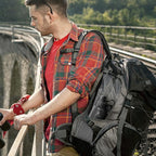 IDEUS Insulated Stainless Steel Water Bottle with 2 Leak-Proof Lids, Thermal Water Flask for Hiking Biking, 32oz, Black