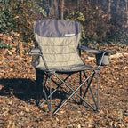 OUTSIDER Oversized Camping Folding Chair, Heavy Duty 500 LBS Portable Foldable Outdoor Chair Camp Chair with Cup Holder and Cooler Bag for Camping, Travel,Fishing, Lawn, Patio