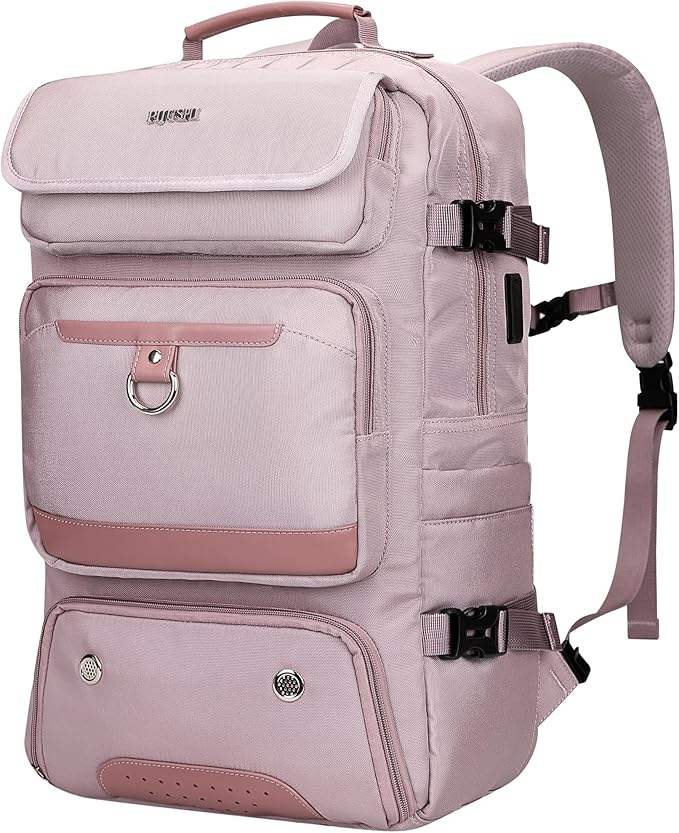 PIJUSHI Carry on Travel Backpack for Women Convertible Duffel Bag Backpack Large Luggage Rucksack Fit 16 Inch Laptop(PE039 Light Purple)