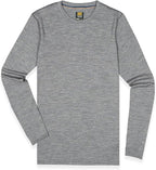 MERIWOOL Mens Base Layer - 100% Merino Wool Midweight Long Sleeve Thermal Shirt