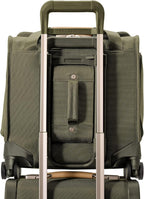 Briggs & Riley Cabin Spinner - Carry On Luggage for Travel, Suitcases with Wheels, Softside Rolling Bag for Men & Women, Fits Under Plane Seat, Interlocking Handle - Baseline Collection, Olive