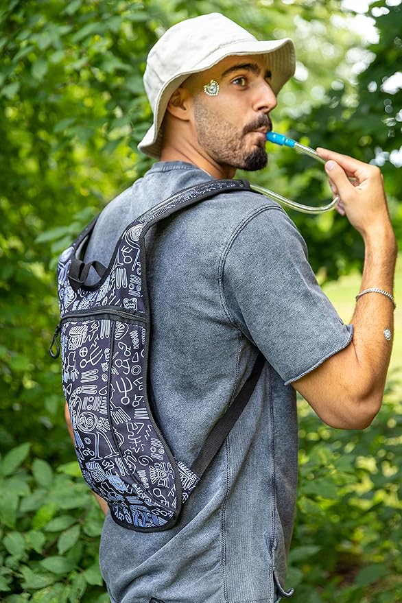 Vibe Festival Gear Hydration Pack Backpack with 2L Water Bladder for Women, Men, Teens, Kids - Hydropack Hydro Sports, Outdoor, Running, Camping, Hiking, Festivals, Raves