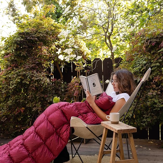 Horizon Hound Down Camping Blanket - Outdoor Travel Quilt | Sustainable, Insulated, Lightweight & Warm Gear for Sleep, Camping, Stadium, Hiking & Festivals | Water Resistant, Packable & Compact