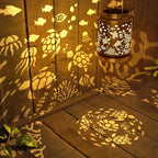 Sea Turtle Solar Lantern for Garden Outdoor Decor – Hanging Metal Light Decoration for Patio, Yard, Lawn, Pathway, Backyard – Birthday Gift for Mom, Women, Grandma