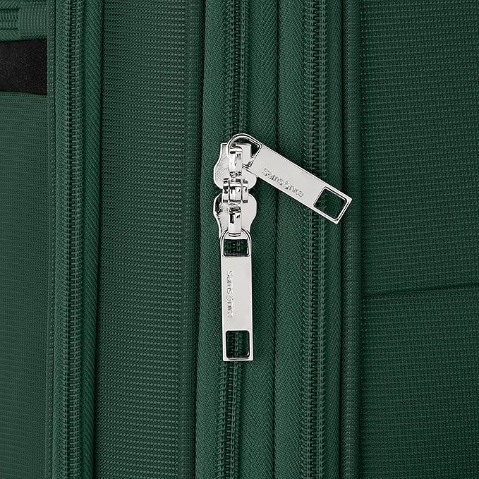 Samsonite Carry-On Soft-Sided Expandable 21-Inch Element Suitcase: Airline Approved for Most Major Airlines, Durable, 360° Spinner Wheels, Adjustable Handle, 2 Front & Side Pocket- Bistro Green
