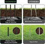 24 inches Straight Rebar Stakes 18-Pack Ground Stake Heavy Duty Metal Steel Spikes for Gardening, Concrete Forming and Camping Tent