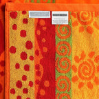 COTTON CRAFT Hooded Beach Towel - Oversized XXL 35x84 Towel with Hood for Adults - The Big Kahuna 7 Foot Extra Large Beach Blanket Towel - Big & Tall Soft 100% Cotton Velour - Sunshine Orange Yellow