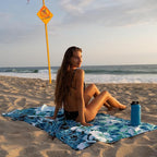 Elite Trend Microfiber Beach Towel for Adults with Bag - Extra Large 78x35 inch Lightweight Sand Free Quick Dry Towel for Travel, Swimming, Yoga, Camping (Hibiscus)