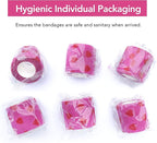 RISEN Cohesive Bandage 2” x 5 Yards, 6 Rolls, Self Adherent Wrap Medical Tape, Adhesive Flexible Breathable First Aid Gauze Ideal for Stretch Athletic