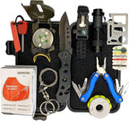 Survival Kit - All-in-One Survival Gear and Supplies for Camping, Hiking, Hunting, and Car Emergencies - Essential Tools, Great Gift for Men, Fathers, Boyfriends, Boys, Dads and Scouts