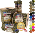 TOUGH-GRID 750 Paracord Rope Nylon Parachute Cord, Made in USA Survival Kit, Outdoor Adventures, Camping, Tactical Gear & Emergency Supplies, Military Type IV Mil-Spec
