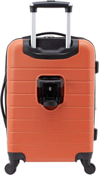 Wrangler Smart Spinner Hardside Luggage, 3 Piece Set, Burnt Orange