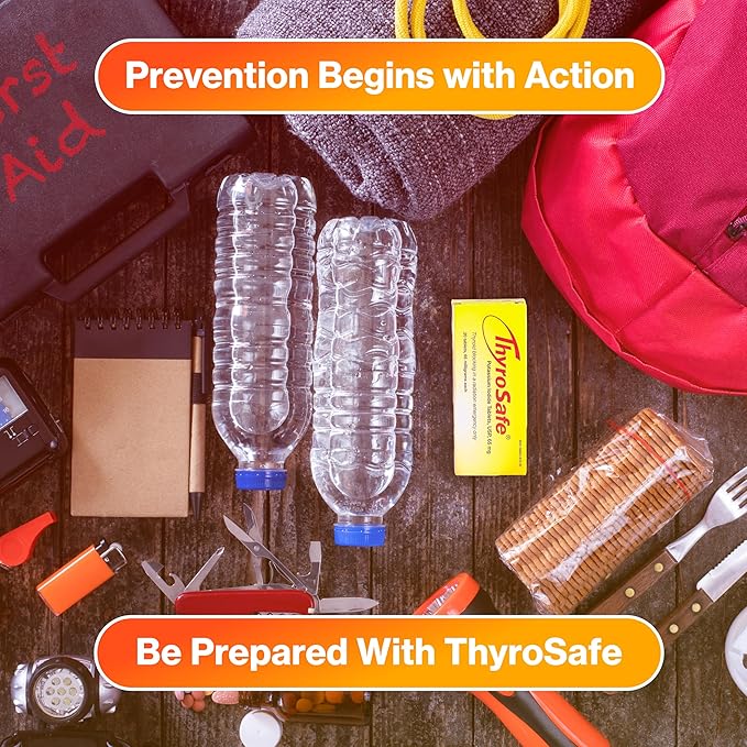 65mg Potassium Iodide Tablets (40 Pack) - Protects Your Thyroid from Nuclear Radiation Exposure