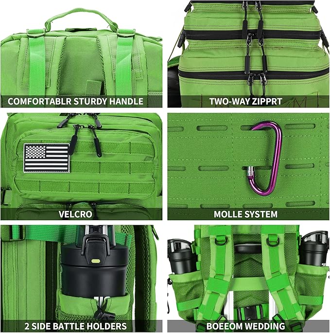 Military Tactical Backpack 45L/25L 3 Day Assault Pack Molle Daypack Hiking Backpack for Men and Women