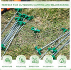 Shimeyao 10" Tent Stakes Camping Heavy Duty Stakes Bulk Metal Ground Pegs Camping Spikes Galvanized for Outdoor Pitching Canopy