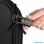 6 Pack TSA Approved Travel Combination Cable Luggage Locks for Suitcases & Backpacks - Black