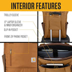 Carhartt Classic Convertible Backpack Tote, Durable Water Repellent Material W/ 17" Laptop Sleeve, Port
