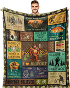 Bigfoot Gifts, Big Foot Sasquatch Gifts, Sasquatch Blanket 60"x50", Bigfoot Blanket, Birthday Gifts for Sasquatch Lovers