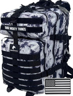 AMERICANPHOENIX 45L Elite Tactical Backpack | 3X Stronger Work & Military Backpack | Water Resistant and Heavy Duty | 3 Day MOLLE Bug Out Bag (Black Ice)