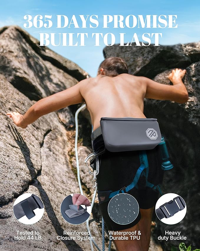 niphean IPX7 Waterproof Dry Bag with Magnetic One-Hand Closure, Durable Waterproof Bag for Kayaking, Paddle Board, Beach, Swimming, Multi-Wear Fanny Pack Style, Dry Bags for Men & Women Outdoor Use