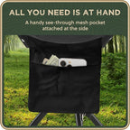 Foldable Tripod 13.4'' Stool - Ultra Portable Seat, Best for Youth+Pocket - 1 lb Camping Stool, 3 Legged Strong Steel Stool, Height: 13.4 inches (Black)