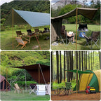 KOMCLUB Tent Poles Adjustable Lightweight Camping Tarp Poles 82.68" Aluminum Alloy Telescoping Solar sail Poles for Awning Canopy Tent Tarp Hiking Light Weight and Easy to Carry (Wood Grain Color)