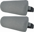 REEZEIVI 2 Pack Headrest Pillow for Patio Chaise Lounge,Chaise Lounge Pillows Outdoor 3D air mesh with Elastic Band,Quick Drying and Washable Spa Pillow for Recliner,Beach Chair,Office Chair,Gray