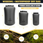 Wise Owl Outfitters Waterproof Dry Bag 3-Pack – Lightweight & Airtight 5L/10L/20L Small & Large Dry Bags for Kayaking, Beach, Travel, Boating, Hiking