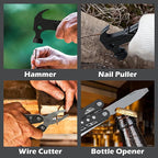 RUSH DEER 14-in-1 Multitool, Gifts for Dad, Mini Hammer Multitool, Small Hammer Tool, Survival Gear and Supplies, Christmas Gift for Boy Husbands