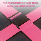 Luggage Straps for Suitcases TSA Approved Travel Belt 8 Pack by Chelmon (Rose Red)