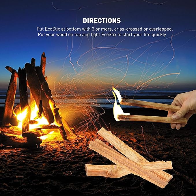 Eco-Stix Fatwood Fire Starter Kindling Firewood Sticks Bulk Packaged Firestarters 100% All Natural Resin Ocote Pine 10 Lbs