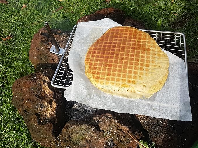 Campfire Grill – Small, Lightweight 304 Stainless Steel Cooking Grate for Camping, Hiking, Backpacking – Portable Campfire Cooking Grill for 1–2 People