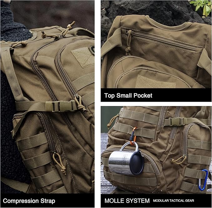 Mardingtop 25L Tactical Backpacks Molle Hiking daypacks for Camping Hiking Military Traveling Motorcycle