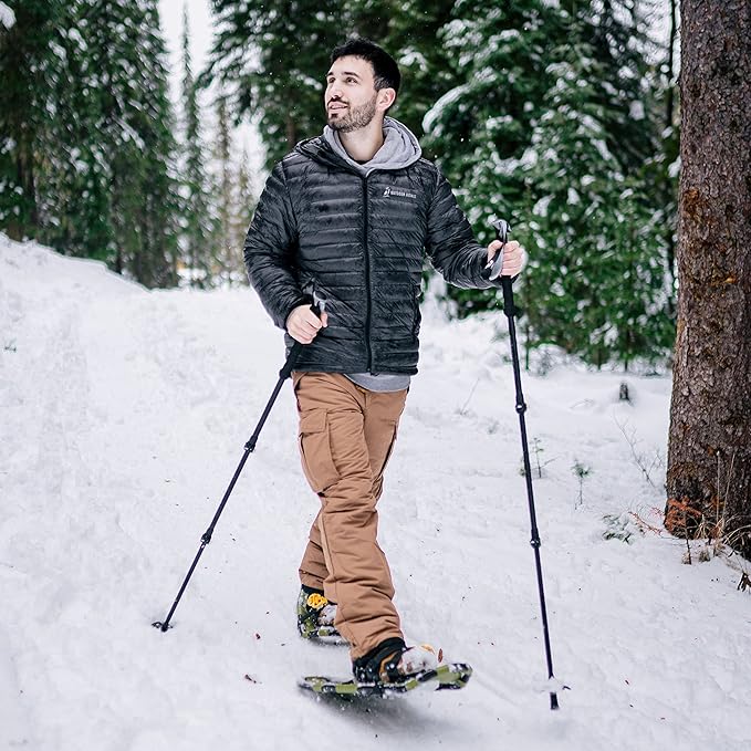 Retrospec Drifter Snowshoe for Men & Women - Aluminum Frames & a Double-Rachet Binding System - Lightweight All Terrain Snow Shoes