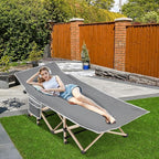 Folding Camping Cot for Sleeping, Portable Cots for Adults, Heavy Duty Cot Bed 550LBS(Max Load), Extra Wider Cots with Large Pocket for Outdoor, Office, Beach