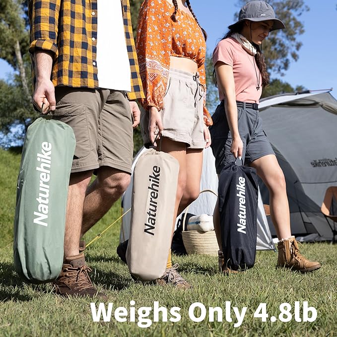 Naturehike GreenWild Camping Cot, Ultralight Folding Backpacking Cot, 60-Second Easy Set-Up, Supports 330lbs, Portable Camping Bed for Adults for Camping Hiking Travel Home