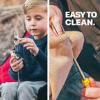 BEARCLAW Smores Sticks for Fire Pit - Accessories for Campfire Marshmallow Roasting Sticks Smores Kit Outdoor-Smore Skewers Hot Dog Fork For Outside, Camping Essentials Bonfire Gear Long 32" 8 Pack