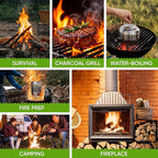 Inflame Fire Starters 800 pcs Fire Starters for Campfires, Grill, BBQ, Fireplace, Woodstove - Charcoal Starter - Waterproof, Weather-Resistant - Natural Wood Fireplace Starters