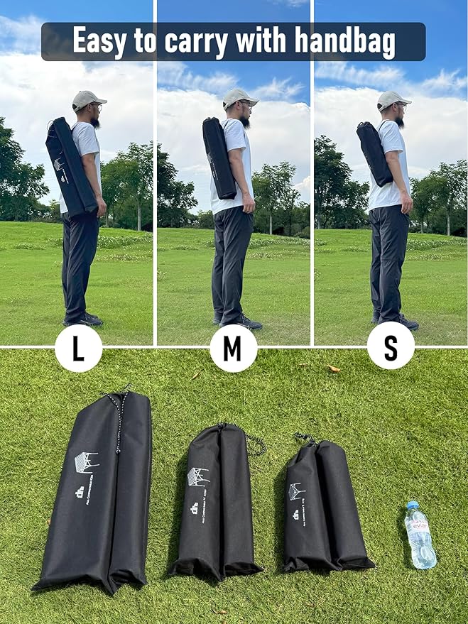 iClimb Lightweight Stable Alu. Folding Square Table Roll Up Top with Carry Bag for Camping Picnic Backyards BBQ Camp Kitchen (Green, S)