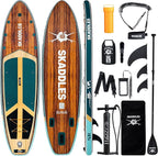 11' Inflatable Stand Up Paddle Board – Extra Wide SUP for Adults & Kids of All Skill Levels, Stable Paddleboard with Pump, Fins, Backpack, Accessories & Waterproof Phone Pouch