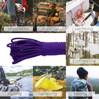 TECEUM 5/32" Paracord Rope 1000 – 1000ft / 200ft / 100ft / 50ft – Tactical Parachute Cord 4mm – 45+ Colors – Nylon String for Survival & Camping Gear – Stripe Cord for Survival – Utility Rope