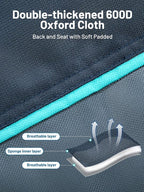 TIMBER RIDGE Padded 3 Person Camping Chair with Cup Holders and Pockets, Outdoor Folding Loveseat Camping Chairs, 1050lbs Capacity Heavy Duty Camp Couch for Outside Picnic, Beach, Lawn, Sports, Blue